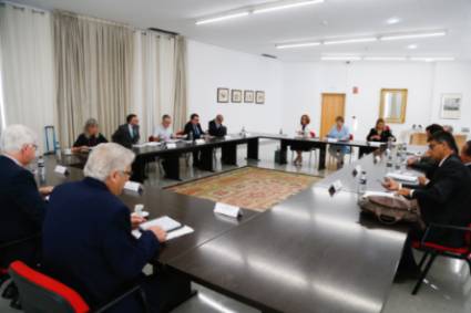 Un momento de la reunión de coordinación de presidentes de los OCEx